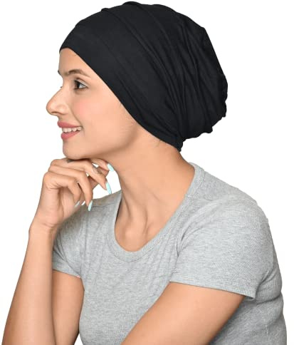 SAKUCHI Chemo silkeslen mjuk slouchy snood bambu keps mössa för kvinnor cancer håravfall turban hatt kemo huvudbonader kvinnor