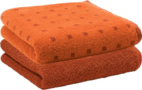 Erwin Müller Duschtuch Sigmaringen 2er-Pack Walk-Frottier Terra Größe 70x140 cm