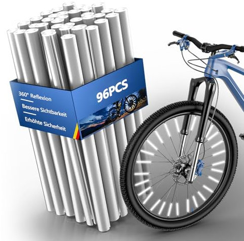 JETOP 96 Stück Speichenreflektoren Fahrrad, 360° Sichtbarkeit Reflektoren Fahrrad Kinder und Erwachsene Alternative zu Katzenaugen Fahrrad Reflektoren Fahrrad Zubehör Mountainbike ebike im Dunkeln