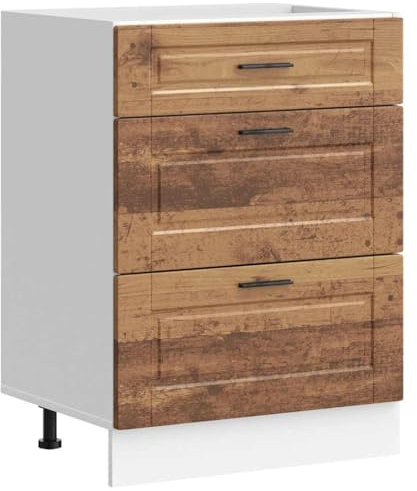 vidaXL Mueble bajo de Cocina Porto Madera Vieja Madera reconstituida