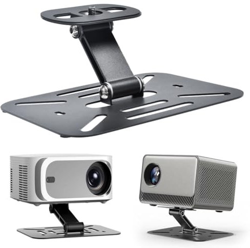 VOHESEA Projektor Desktop Halterung, 3 in 1 Beamer Ständer, Beamer Halterung mit 1/4 Zoll Schraubschnittstelle, Projektor Ständer Drehbar nach oben und unten, Geeignet Für Die Meisten Projektoren