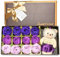 Binnan 12 PCS Rosas de Jabón Flor con Caja de Regalo, Flor de Jabón de Rosas, Jabón Flor de Rosa para Aniversario, Boda, Cumpleaños