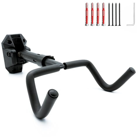 Fahrrad Wandhalterung inkl. fischer-Dübel | extra stark 30 kg Tragkraft | drehbar klappbar verstellbar | gehärtetes Nylon Wandstück | weiche Schaumstoff-Polsterung | für Rennrad, MTB, E-Bike