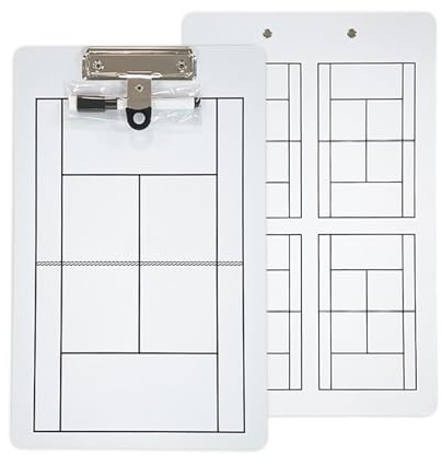 Lavagna Tattico di Tennis, Lavagna per Strategia di Tennis Bifacciale, con Penna per Lavagna Bianca, Design Portatile, per Allenamento e Competizione