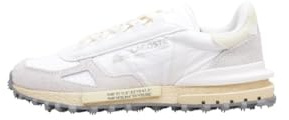 Lacoste Elite Active Zapatillas Deportivas Retro, Blanco y Amarillo Claro, Nailon y Ante, Suela de Caucho Texturizada (Sistema Tallas Calzado EU, Adulto, Mujer, Números, Mediano, 41)