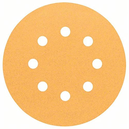 Bosch Professional Schleifblatt für Exzenterschleifer Holz und Farbe (50 Stück, Ø 125 mm, Körnung 80, C470), Blau