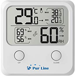 PUR LINE Digitale Wetterstation für den Innenbereich mit kompaktem Thermometer und Hygrometer