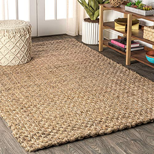 JONATHAN Y Estera Hand Woven Boucle Chunky Jute Natural Indoor Area Rug, 4x6, Bohemian, Transitional, Easy-Cleaning for Living Room, Bedroom, Kitchen, Pet Friendly, Non-Shedding (NFR102A-4)