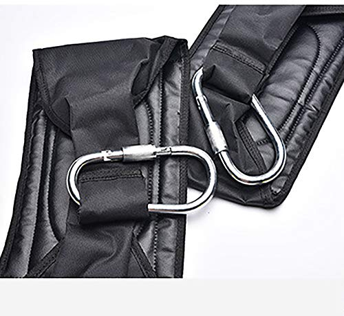 JTRHD Sport-Bauchgurte Bauchmuskelgürtel Cantilever Gürtel Suspension Bauch Sling Hängende Beinzug Fitnessausrüstung nach Hause Trainingsgeräte (Farbe : Black, Size : 40x20cm)