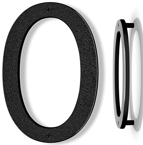 Yafimea Husnummer 20 cm svart, Stor siffra för utomhusbruk med svävande 3D-effekt, modern design i väderbeständig ABS-plast, skruvmontering (0)