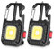 PKKP 2 Stück Mini LED Taschenlampe 800 Lumen, Tragbare Arbeitsleuchte Schlüsselanhänger, 7 Modi USB Wiederaufladbare Inspektionsleuchten mit Schraubendreher für Notfall/Reparatur/Camping