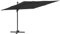 Camerina Ampelschirm mit Aluminium-Mast Windsicherung Ampelschirm Sonnenschirme FüR Terrasse Garten Sonnenschirm Schwarz 400x300 cm