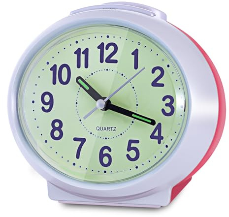 Réveil parlant analogique pour les personnes âgées Indique l'heure et la date clairement – Facile à utiliser avec des chiffres grands sur un fond luminescent