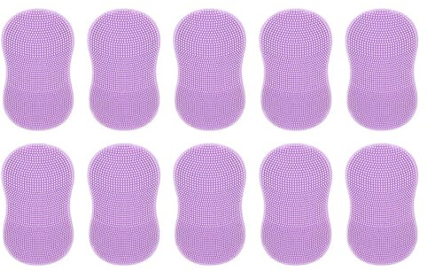 Petite brosse à récurer pour le visage, brosse nettoyante pour le visage - brosse à récurer pour le visage avec poignée de doigt en silicone - Épurateur de visage quotidien à poignée ergonomique