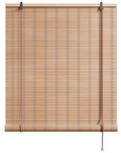 Yutianli Bamboo Blinds Roller Shades for Windows Bamboo Shades for Indoor and Outdoor Patio Style A 45 W x 48 H