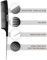 Professional Black Hair Comb Carbon Fiber Metal Pin Tail Comb Strong Durable Fine Tooth By Majestik+