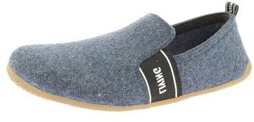 Living Kitzbühel T-Modell Filz Slipper - Weiche Hausschuhe Kinder Damen Herren aus Wolle - Atmungsaktiv & rutschfest - Handgefertigt in Europa Midnight Navy, 39