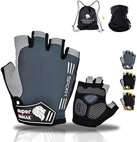 super NADIAK® Gants de vélo-Gants Cycliste Half Finger-Accessoires de vélo-City Bike,Mountain Bike,BMX,Road Bike