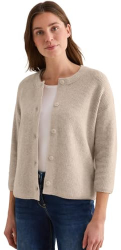 CECIL Damen B253926 Kurzer Cardigan, Desert Beige Melange, XL EU