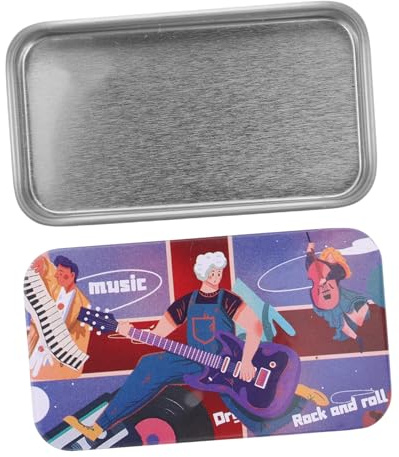 Hoement Contenedor De Selección De Guitarra De Guitarra De De Iron Metal para para s Eléctricas Y Acústicas Soporte De Plectro Portátil Compacto para