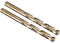 PATIKIL 1.6mm Drill Bit, Jobber Straight Shank M35 Cobalt 5% High-Speed Steel 135° Gold Finish for Stainless Steel Hard Metal - 10 Pack