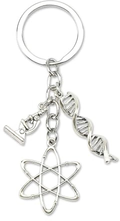 Porte-clés Instruments Biochimiques Microscopes Flacons, Femme Voiture Maison, Idée Cadeau Anniversaire Femme, Cadeau Couple Amoureux, Porte Clef Rigolo et Unique (D)