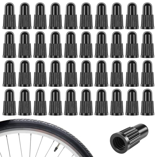 LXUEJIE 40 Stück Ventilkappen Fahrrad, Fahrradreifen Ventilkappen Fahrradventilkappen Ventilabdeckung Reifenventil Französische Fahrrad Ventil Kappen Ersatz Ventil Kappen für Fahrradreifen