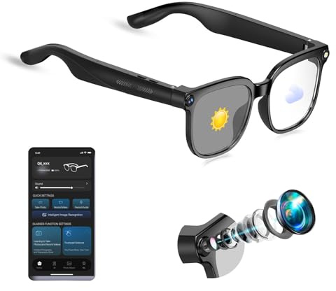 EGIKUYE AI Smart Glasses with 8MP Camera and Open-Ear Audio