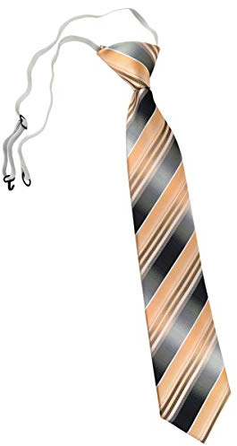 TigerTie Cravate rayée pour enfant - Cravate pré-nouée avec élastique
