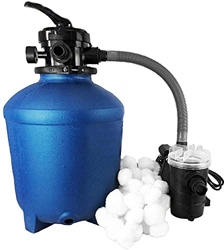 well2wellness® Pool sandfiltersystem trend topp Ø 380 mm inkl. filterpump med 10,5 m³/h och 1 000 g filterbollar