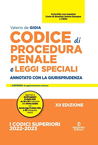 Codice di procedura penale e leggi speciali. Annotato con la giurisprudenza