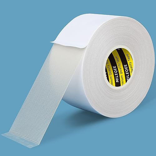 MILEQEE Doppelseitiges Klebeband Extra Stark，45 mmx 20 m Doppelseitiges Klebeband Dünn Wasserfest Starkes Doppelseitiges Klebeband für Teppich, Küche, Auto oder Büro…