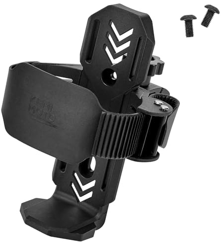 KEMIMOTO Flaschenhalter Fahrrad, Getränkehalter Fahrrad mit 1,5-4cm Metallklemme, Trinkflaschenhalter für Rennrad, Mountainbikes, Fahrräder, Fahrradflaschenhalterung schwarz