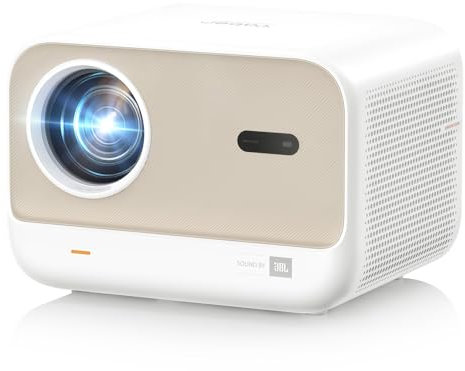 Vidéoprojecteur avec Son JBL 16W, Yaber Projecteur Video Auto Focus, Videoprojecteur Portable WiFi6 Bluetooth Courte Focale, Rétroprojecteur Extérieur Natif 1080P, HDMI/USB