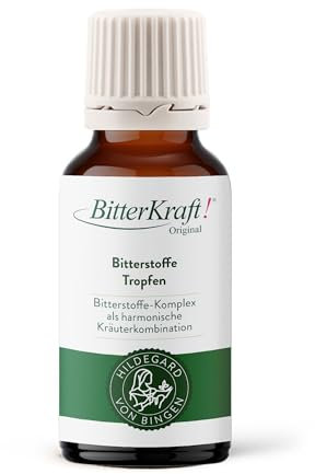 BitterKraft! Original BIO Bitterstoffe Tropfen 20ml – nach Hildegard von Bingen – hochdosierte Bittertropfen – 9 erlesene Bitterkräuter - vegan – 100% Natur – Made in Germany