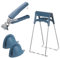Maazusa Anti Scalding Hot Plates Gripper 3 Pcs Gripper Clip Set Stainless Steel Antiscalding Bowl Dish Clips Silicone Oven Gloves Cooking Tong for Air Fryer Microwave Oven Blue