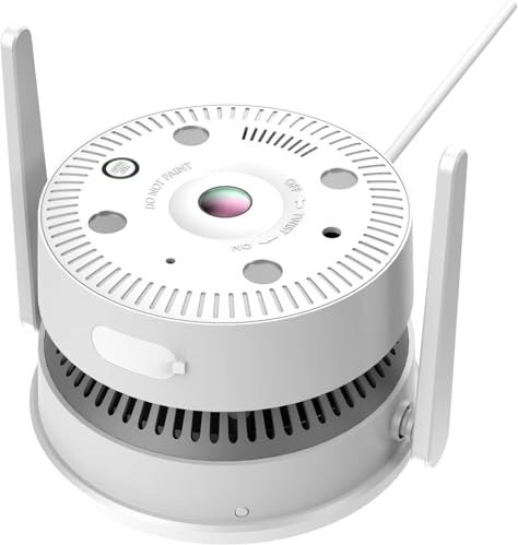 LASTCOW AI Rauchmelder mit Kamera, Mobilfunkrauchmelder, Immer online Dank integriertem Mobilfunk, Alarm direkt aufs Smartphone, Längere Zeit Jahre Batterielebensdauer