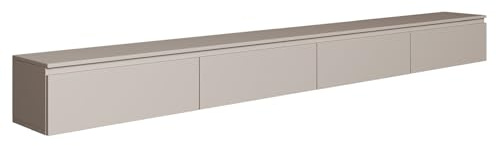 Selsey Mobile Porta TV Sospeso Cachemire 300 cm Design Moderno con Struttura Sospesa 4 Vani Ampi Pannelli di Truciolato 16 mm Portata Massima 8 kg per Ripiano Elegante per Soggiorno Moderno