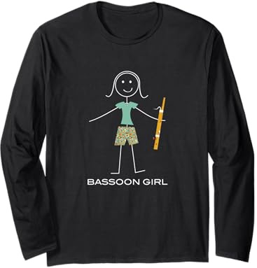 Funny Women Basson Girl Bassoonist Basson Player Manche Longue