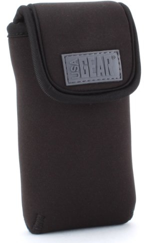 USA Gear Digital Compact Camera Case w/Carabiner Clip, Belt Loop, Pocket for Memory Cards, Battery - Camera Sleeve Compatible with Panasonic Lumix DC-TZ95D, Sony RX100 VI, Kodak PIXPRO FZ55, and More