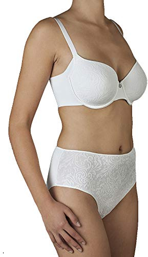 Selene, Sujetador Reductor para Mujer con Banda Alta y Aros, Copas Acolchadas y Costuras Planas, Colección Morella, Color Blanco, Talla 110C