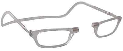 Läsglasögon dam och herr Original CliC Classic | magnetiska glasögon med utdragbar stång | läshjälp läsglasögon | läsglasögon läshjälp, GRÅ, 1.5