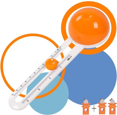 XUBX Coupeur De Papier Circulaire, Cut Paper Circle, Cutter Rotatif avec 2 Pièces Lames de Rechange, Massicots à lame rotative, Circulaire Cutter, Coupe-papier rond Outil de scrapbooking(Orange)