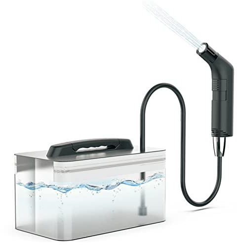 Pulvérisateur de bidet portable pour salle de bain, camping 800 mAh avec chargement USB, réservoir d'eau de 2,3 L (noir)