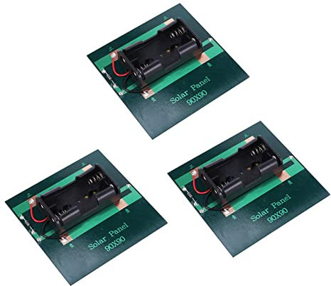 Bcowtte 3 x 1 W 4 V AA recargables batería solar cargador con base para 2 pilas AA carga directa