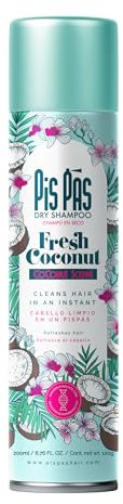 PisPás Shampooing Sec Coconut - Shampooing Sec à la Fragrance de Coco, Rafraîchit et Élimine l'Huile, Idéal pour Tous Types de Cheveux