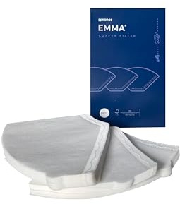 Carte Dozio - Filtro in carta EMMA by Konos per caffè, sbiancato, dalla forma a cono, per caffè americano, realizzi fino a 4 tazze, confezione da 100 pezzi