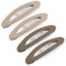 4PCS 9CM Grandes Pinces à Cheveux à Snap, Pinces à Cheveux Métalliques Longues Antidérapantes, Pinces à Snap Matifiées pour Femmes et Filles, Accessoires pour Cheveux (Marron)