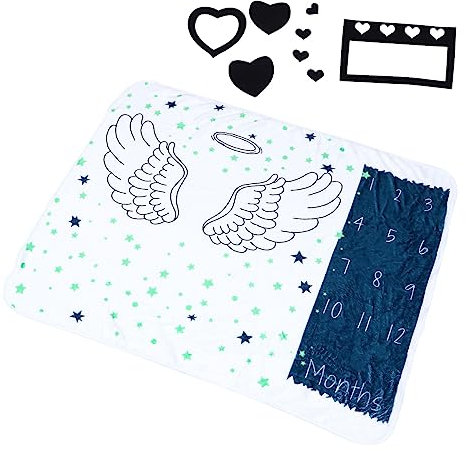 BESTonZON Erinnerungsdecke Baby Fotodecke Neugeborenen Wachstum Flanell Monats-souvenir
