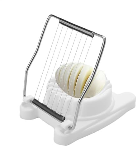 Trancheuse d'œufs pour œufs durs – Trancheuse à œufs en fil métallique | Trancheuse à viande | Trancheuse de fraises | Hachoir à viande | Coupe-œufs multifonction pour trancher uniformément les œufs